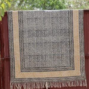 Alfombra India hecha a mano, alfombra estampada con bloque de mano, sala de estar, cocina, comedor, jardín al aire libre, playa, Kilim, decoraciones de alfombras - Product Image 3