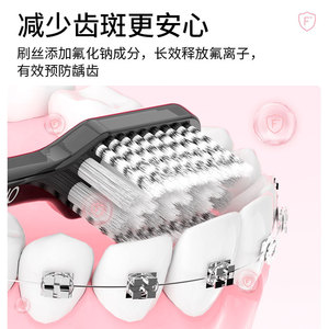 Cepillo de dientes ortodóntico en forma de U, cerdas suaves para limpieza de aparatos dentales, cepillo de dientes manual para adultos S701 - Product Image 3