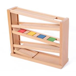 Coche de montaña rusa de <span class=keywords><strong>madera</strong></span>, dos en uno, juguetes de estacionamiento, inercia, Riel de energía, juguetes para niños - Product Image 4