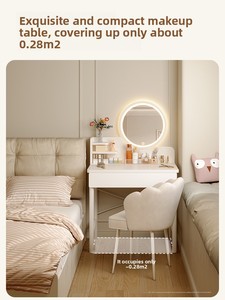 Table de maquillage simple et moderne 2025 pour chambre à coucher ou salon, idéale pour les petits appartements et les nouvelles locations - Product Image 2