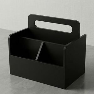 Panier de rangement en bois du Vietnam avec poignée, panier/bac de rangement en bois empilable, organisateur pour la maison, livres, vêtements, jouets - Product Image 2