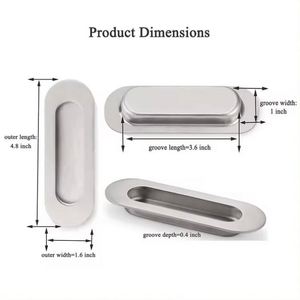 Manija de Puerta Empotrada de Lujo WEKIS, Estilo Moderno, Tirador Oculto para Gabinetes de Cocina, Armarios, Uso en Apartamentos, Acabado Cepillado - Product Image 3