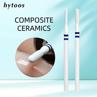 HYTOOS Embouts de ponceuse à ongles professionnels en céramique composite, mini-baril de 2 mm, blanc, haute dureté, pour le nettoyage des cuticules et l'élimination du gel