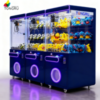 Machine à griffes noire pour la distribution de prix d'arcade, de poupées, de cadeaux et de bonbons, machine de jeu à monnayeur pour centre commercial
