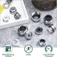 Adaptateur de robinet chromé au design moderne, filetage mâle et femelle, pour appartement, installation facile