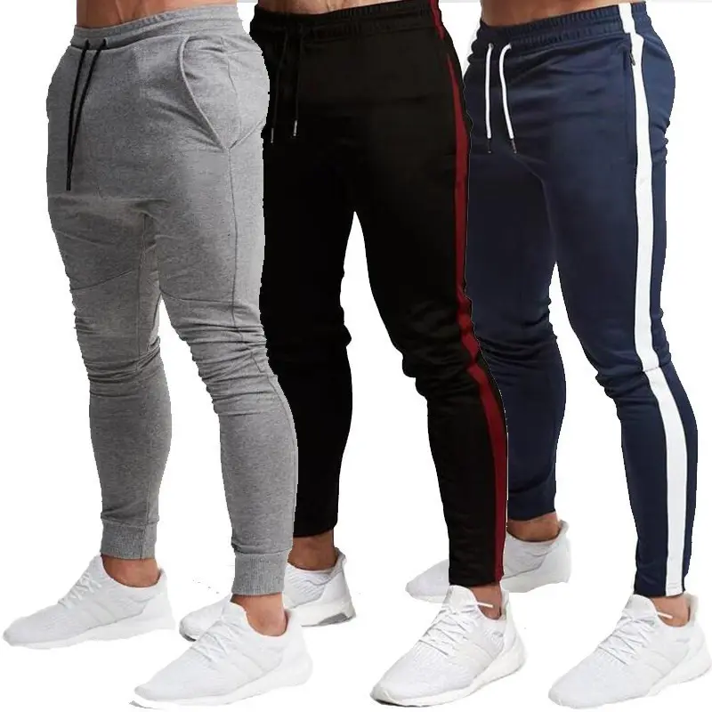 Bán Buôn Tùy Chỉnh Thời Trang Trống Căng Phòng Tập Thể Dục Người Đàn Ông Jogger Quần Mỏng Phù Hợp Với Thể Thao Chạy Mens Mồ Hôi Quần