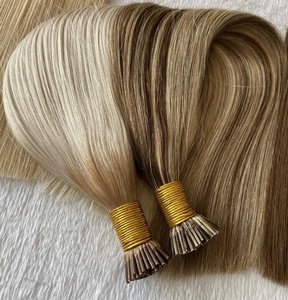 Extensiones de cabello humano con punta I, cabello Virgen sin procesar de alta calidad, pelo de trama de Genius de Vietnam, precio de fábrica, en venta - Product Image 1