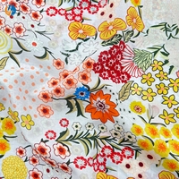 Tissu en coton 100% de luxe, qualité supérieure, motifs floraux élégants pour vêtements féminins
