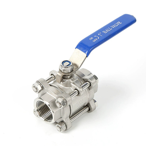ZCKM 304 Stainless Steel 3 Piece Ball Valve DN8-DN50 1/4-2" Threaded Full Port Industrial Valve 1000WOG