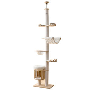 OEM ODM Multi-strato di legno solido Tianzhu torre gatto albero moderno altezza regolabile per il natale di Halloween grande albero gatto giocattoli per animali domestici - Product Image 5
