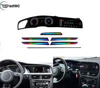 UPSZTEC  Écran double A4 A4L Combiné d'instruments Android Autoradio Lecteur GPS pour voiture OEM avec 18 lumières d'ambiance dynamiques pour Audi