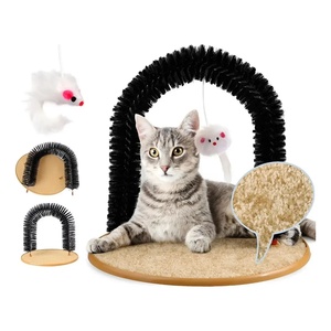 <b>Cat</b> Toys <b>Massager</b> Scratcher Arch With Brush For <b>Cats</b> Pet Grooming Plaything - Product Image 1
