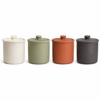 Pot en céramique mate pour cire parfumée avec mèche en bois, lot de 4 couleurs en gros pour aromathérapie domestique et cadeaux