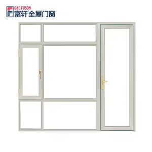 Fuson Top vendite doppio vetro porte a battente in alluminio per la casa porte a battente e porte francesi con Standard Ce - Product Image 1