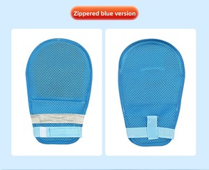 Guantes de sujeción médica para pacientes mayores con demencia, acolchados, antiarañazos, de seguridad universal, con dedos abiertos, que previenen la extracción de tubos. - Product Image 2
