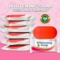 Savon solide artisanal hydratant naturel bio LovSens à la cerise avec huile essentielle, usage quotidien, soin blanchissant pour la peau, barre de bain