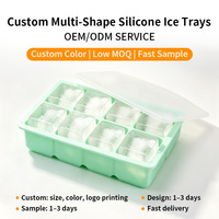 Grand moule à glaçons à dissolution lente en silicone sans BPA, plateau à glaçons personnalisable avec logo pour whisky, bourbon et usage en bar