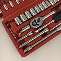 Juego de Herramientas de Bricolaje de 46 Piezas, Diseñado para Durar, Kit de Reparación con Trinquete Multiusos
