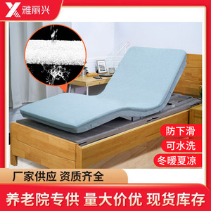 Colchón de fibra de aire 4D con alivio de presión, reposapiés y barandilla de protección para adultos y personas mayores, color azul claro, suavidad media. - Product Image 4