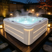 Spa extérieur 5 places 1,9 mètre, abordable, avec système de massage Balboa & Gecko, idéal pour les acheteurs débutants.