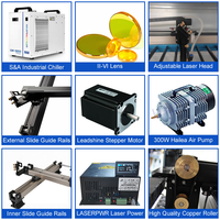 RECI 130W 1810 haute efficacité, boîte de montres en bois et bambou, Machine de gravure/découpe Laser à Double tête
