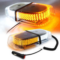 SHINEMIEN Nouvelle barre lumineuse de signalisation d'urgence ultra-lumineuse ambre et blanche 240 LED 72W avec boîtier ABS durable et base magnétique