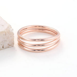 Bague de couple Qi Song, bijoux fins sur mesure, originalité coréenne, trois vies, mariage, banquet, bague en or 18 carats, bagues de fiançailles - Product Image 2