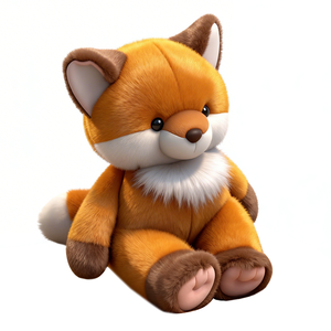 ตุ๊กตาหมีฟ็อกซ์ขนปุย ตุ๊กตาหมู ตุ๊กตาสัตว์การ์ตูน ของเล่นตุ๊กตาขนนุ่มพิเศษ หมอนอิงนุ่มๆ ของขวัญสำหรับเด็ก พร้อมโลโก้สั่งทำได้ - Product Image 4