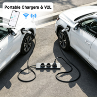 Chargeur de voiture électrique portable 3,5 kW 16 A Mode 2 EVSE 240 V Chargeur EV RCD A+6 V2L Type 2 Type 1 GB/T Prise personnalisée