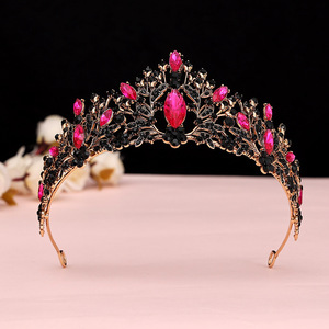 Corona di Gioielli Premium per Sposa, Accessorio per Capelli <span class=keywords><strong>da</strong></span> Sposa, Decorazione per Compleanno <span class=keywords><strong>Regina</strong></span> Barocca, Gioiello per Presentatrice di Spettacoli - Product Image 4
