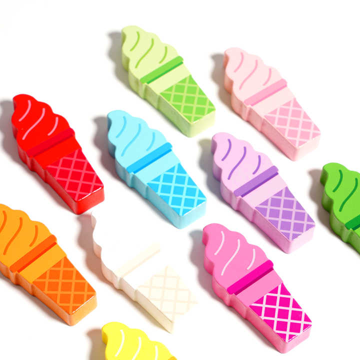 Custom Color Sorting Box Memory Games Ice Cream Matching Classification Puzzle Board Educational Toys for Kids Boys Girls