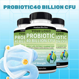 Oem Natuurlijke Darmgezondheidssupplementen 40 Miljard Cfu Dagelijkse Probiotische Capsules Voor Volwassenen Helpt Een Gezonde Darmfunctie Te Ondersteunen - Product Image 4