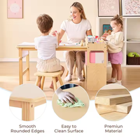 Ensemble table d'étude créative en bois pour enfants table d'étagère stéréoscopique avec armoire de rangement