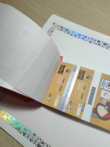 Boleto de folleto de holograma de estampado en caliente de impresión de papel de marca de agua de seguridad - Product Image 3