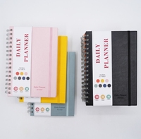 A5 Spiralblock mit Gummiband, Englischsprachiges Planungsnotizbuch für den grenzüberschreitenden Handel, Macaron-Farben Notizbuch, Jetzt auf Lager