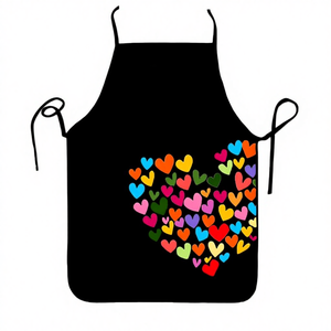 Customized Waist Apron Unisex Heart Print Valentines Day Gift <b>Kitchen</b> Cooking Custom Logo Wholesale OEM - Product Image 4