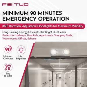 FEITUO OEM Vietnam Factory 90 Minutes UL CUL Certified 2 Head LED Light Commercial Brand Emergency Lighting Fixtures - Product Image 5