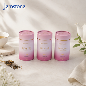 High End Reyclable Airtight Kraft Cardboard Food Cylinder Packaging <b>Box</b> Custom Food Grade Supplement Loose Leaf Tea Paper Tube - Product Image 1