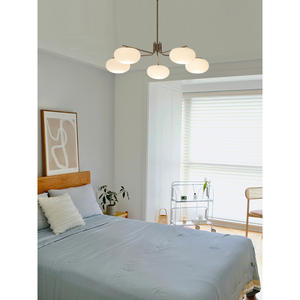 Luminaire suspendu design minimaliste nordique, luminaire principal de haute qualité en couleur kaki pour salon, salle à manger, style vintage, lustre - Product Image 3