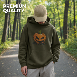 Sudadera con capucha personalizada de Halloween con estampado de arte gráfico de Halloween por transferencia térmica para lanzamientos de temporada, venta al por mayor OEM - Product Image 1