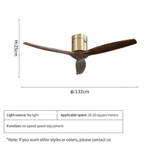 C033 D E Techo Trần <span class=keywords><strong>Fan</strong></span> Ánh Sáng Đạc Từ Xa LED 52 Inch Phòng Ngủ Phòng Khách Abanico De Techo - Product Image 4
