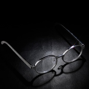 Nuovissimo Prodotto di Gioielleria Hip Hop, Montatura per Occhiali con Diamanti, Moda <span class=keywords><strong>Oro</strong></span> e Argento, Bordo con Zirconi, Montatura Luccicante - Product Image 6