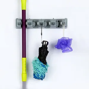 Household Goods Plastic Movable 2024 Garden Tool Wall Mounted Cleaning Broom Mop Holder
