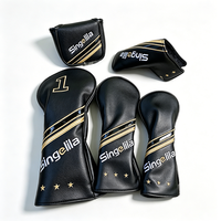 Accessoires de golf OEM, housse de club de golf en cuir PU, pour fairway, hybride, driver, putter, avec logo personnalisé