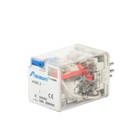 Asiaon AS28F Miniatur Epoxy Silver Alloy DPDT Relay Industri Serbaguna 8/11 Pin 5/10A 250VAC/30VDC 6-110VDC 6-240VAC