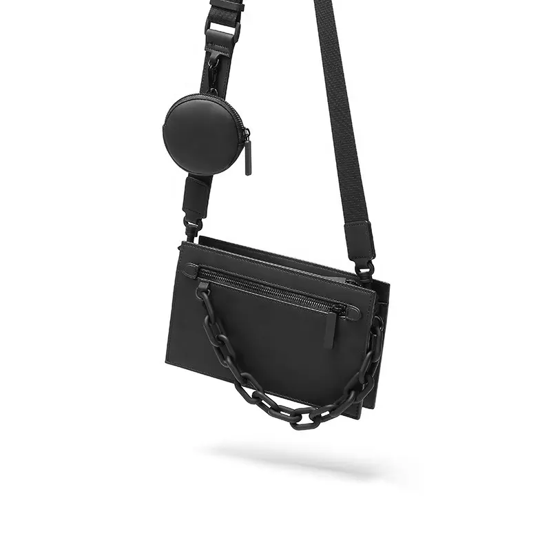 New style mini soft suitcase messenger bag men's luxury design square shoulder bag fashion unisex chain small handbag purse