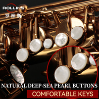 Manufacturer Wholesale Retail Musical Instruments High F#Bb Key Golden Lacquer A1 the Tone Is Magnetic and Warm Tenor Saxophone