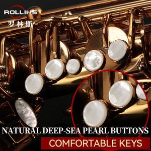 メーカー卸売小売楽器高級F # Bb調金メッキA1、音色は磁気的で温かみのあるテナーサックス - Product Image 3