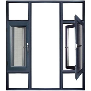 Fenêtre à battant moderne en alliage d'aluminium, best-seller, avec isolation thermique, verre trempé et moustiquaire en acier inoxydable pour maisons résidentielles - Product Image 4