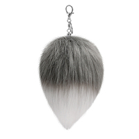 Accessoires de performance de boule de poils assortis à la couleur de la scène de la queue de renard porte-clés pendentif de sac pour femme